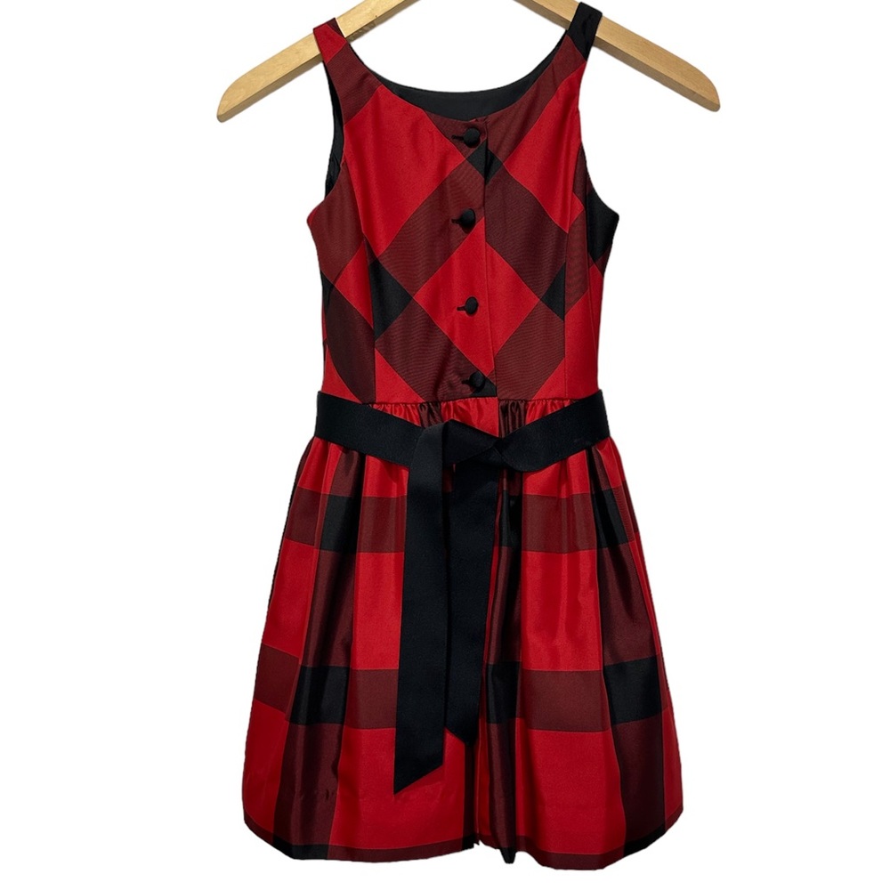 *RELISTED* Ralph Lauren Gorgeous Red and Black Plaid Dress Girls Size 8 - Picture 4 of 15